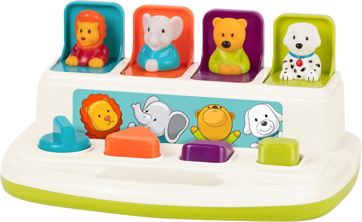Cause-and-Effect Toy – Developmental Toy with Buttons & Colors – Color Sorting Animal Toys – for Kids, Toddlers, Babies – 18+ Months – Pop-Up Pals