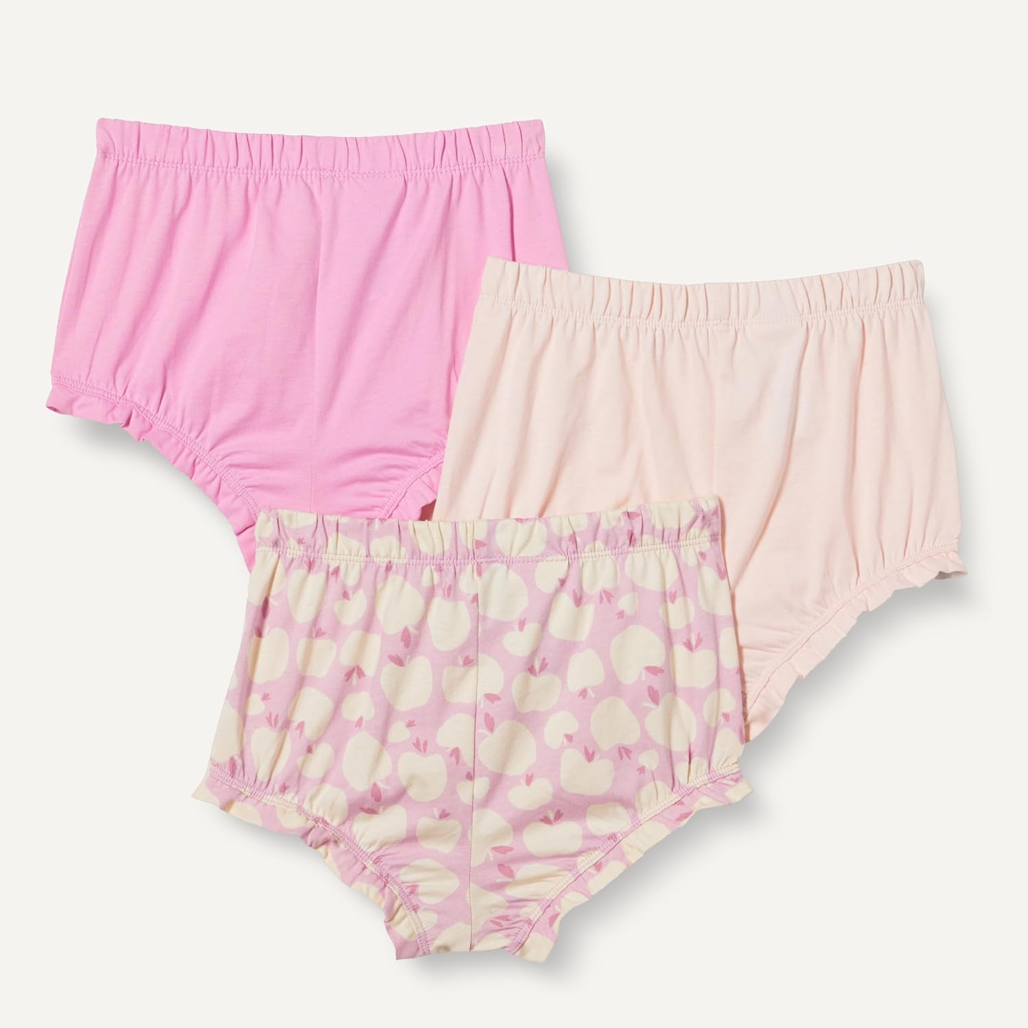 Toddler and Baby Girls' Cotton Bloomer Shorts with Elastic Waist, Pull-on