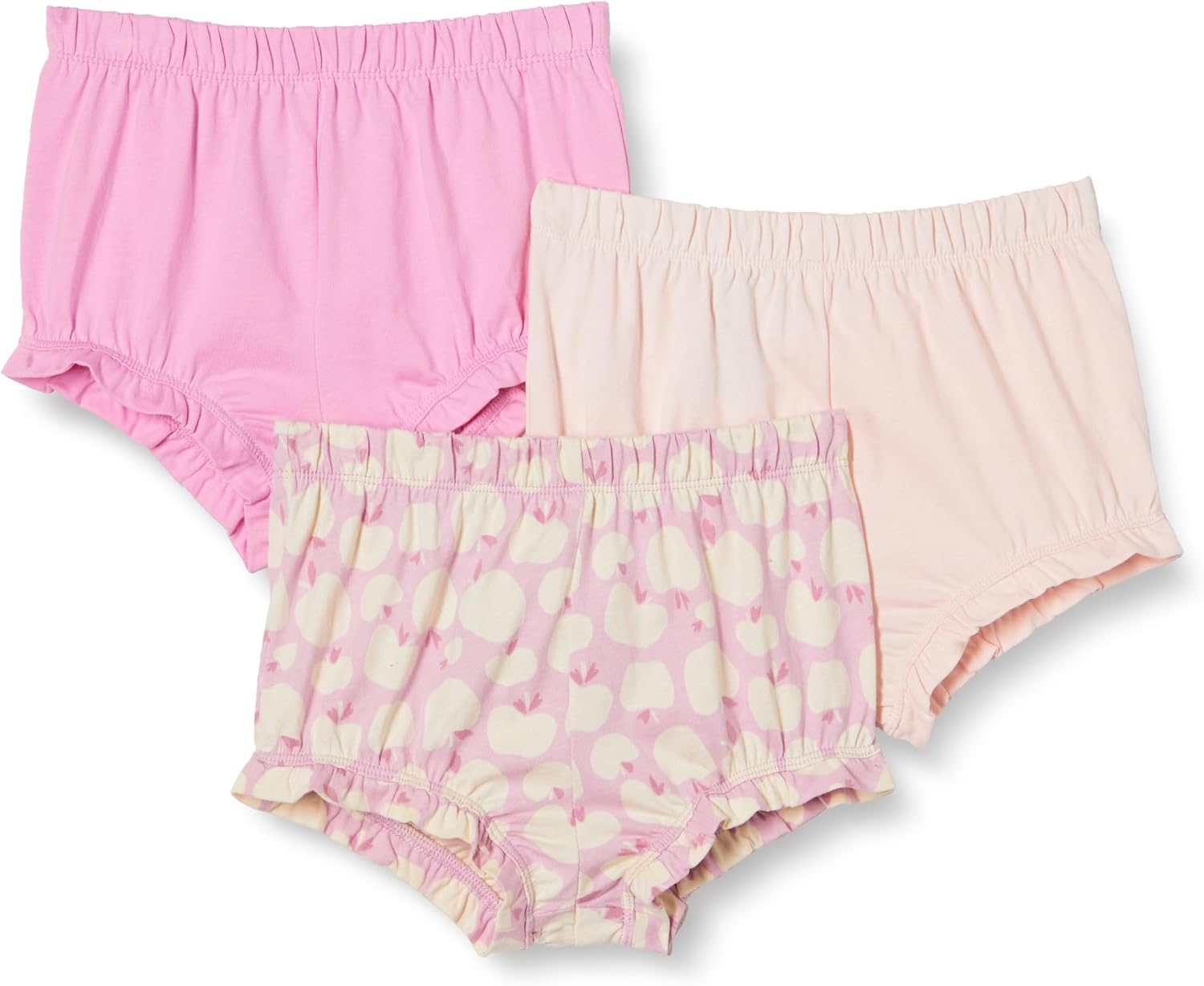 Toddler and Baby Girls' Cotton Bloomer Shorts with Elastic Waist, Pull-on