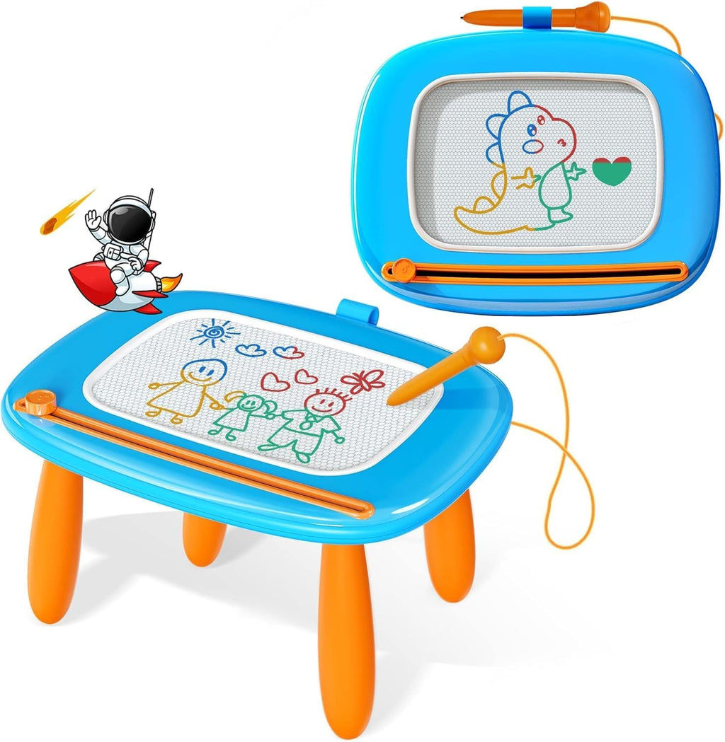 Magnetic Drawing Board, Toddler Girl Toys for 1-3 Year Old, Doodle Board Pad Learning and Educational Toys for 1 2 3 Year Old Baby Kids Birthday Gift (Light Blue)