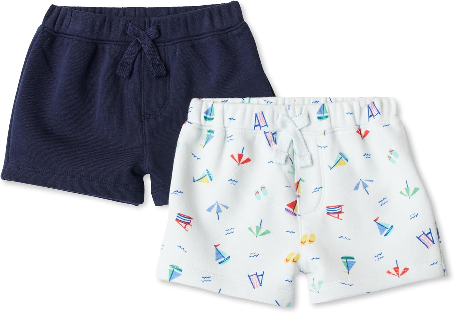 Toddlers and Baby Boys' Pull-On Knit French Terry Shorts, Pack of 2