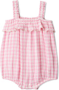 Baby Girls' Cotton Gauze Sleeveless Romper