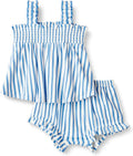 Baby Girls' Cotton Sleeveless Shirt and Shorts Play Set