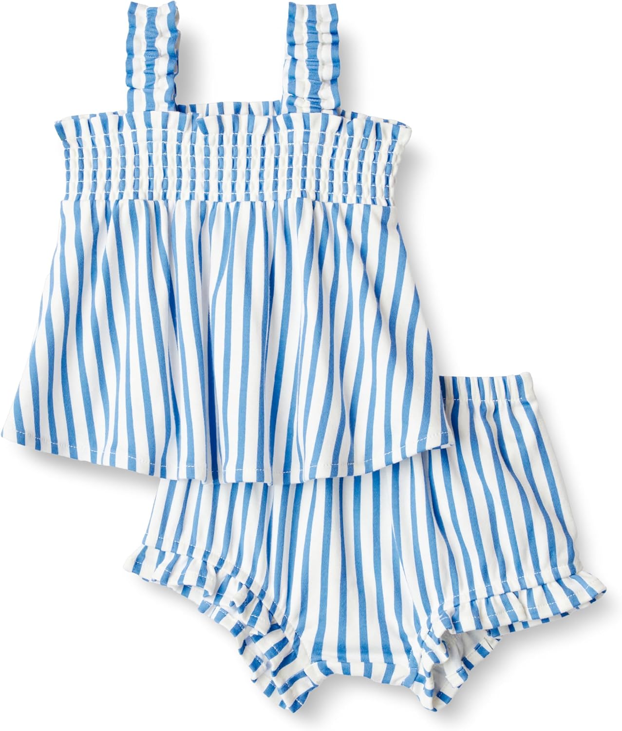 Baby Girls' Cotton Sleeveless Shirt and Shorts Play Set