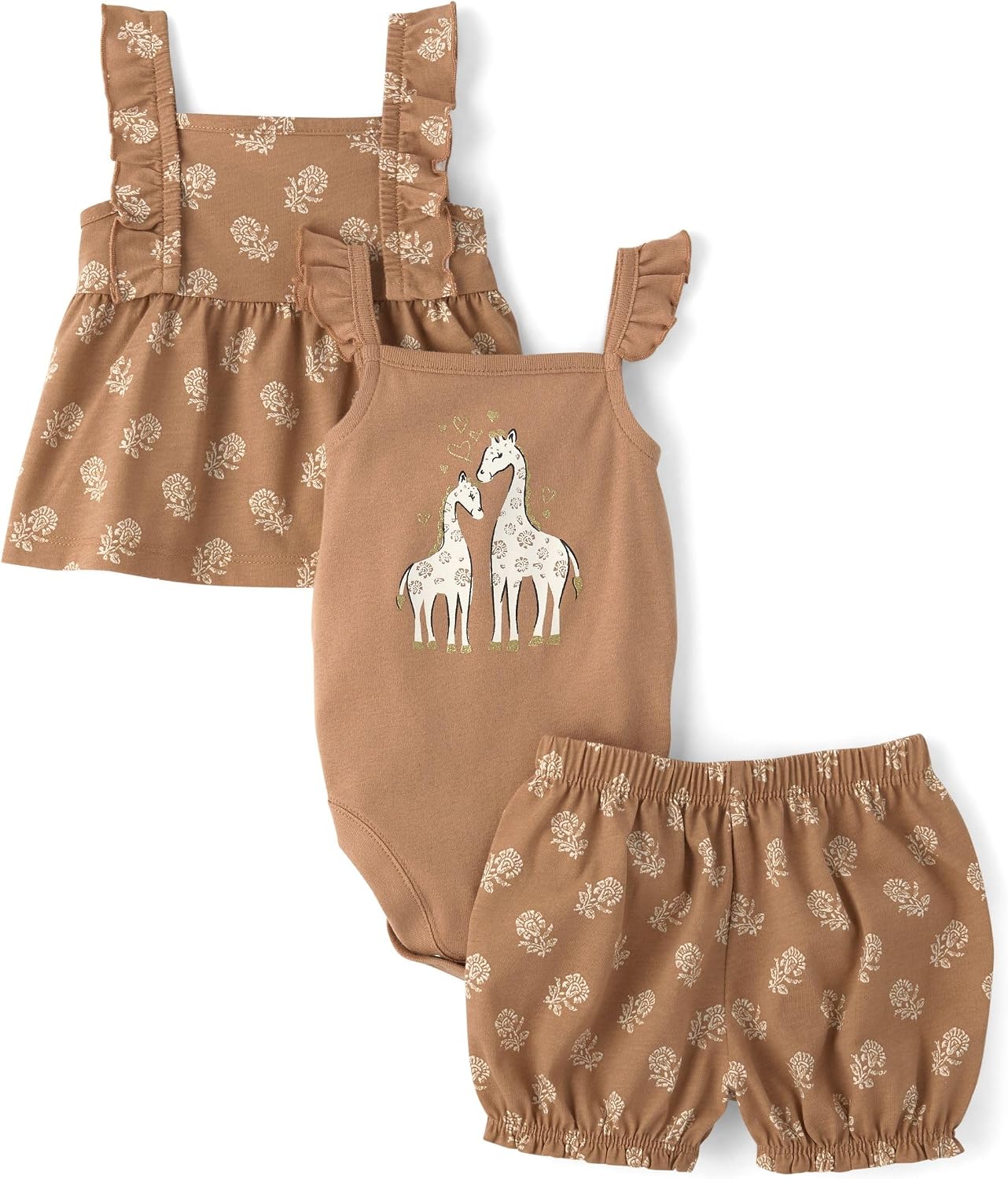 Baby Girls' And Newborn 3-piece Playwear Outfit
