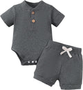 Newborn Boy Clothes Baby Boy Outfits Set Baby Boy Summer Clothes Soft Cotton Short Sleeve Top and Shorts for 0-18M
