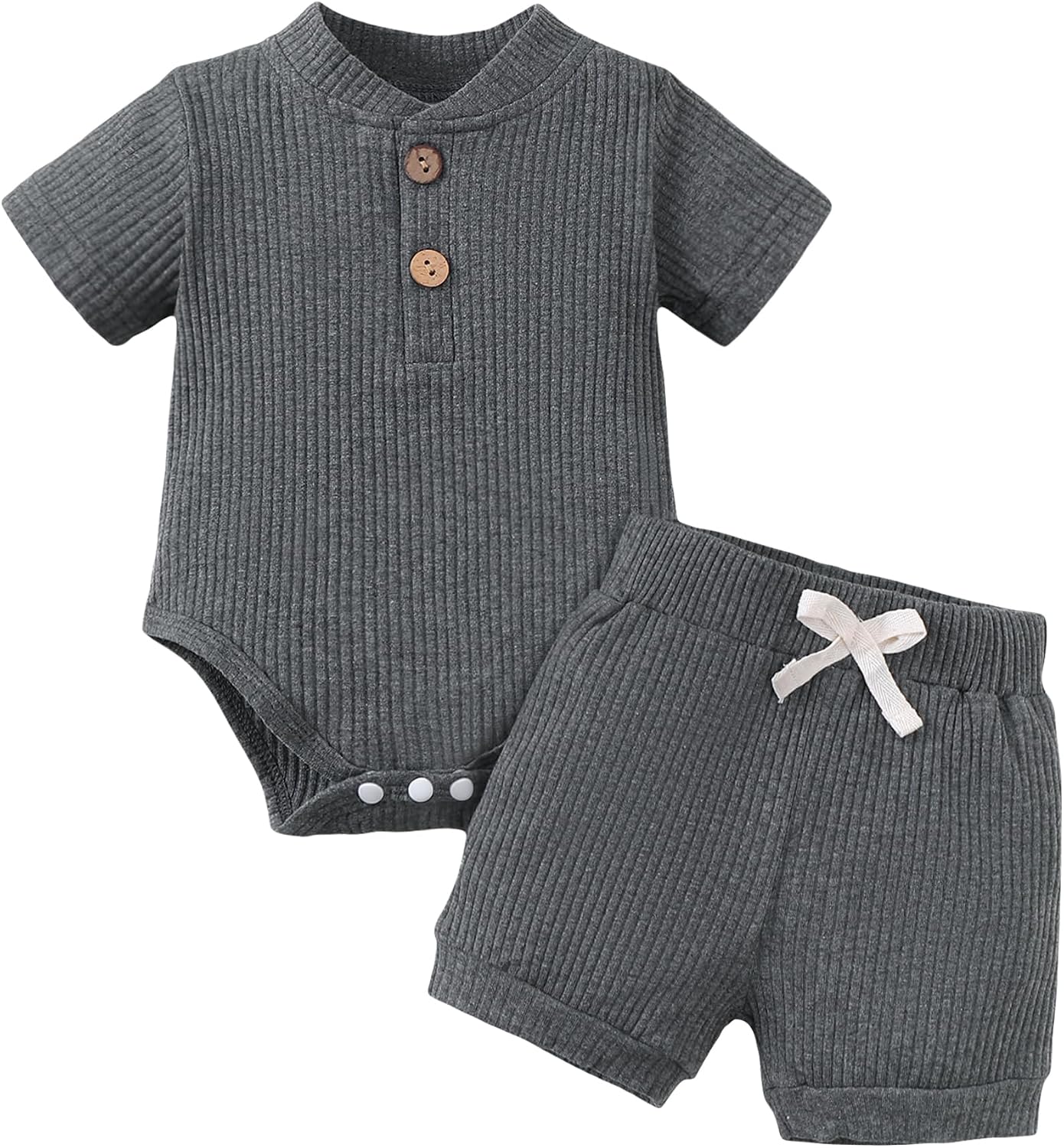 Newborn Boy Clothes Baby Boy Outfits Set Baby Boy Summer Clothes Soft Cotton Short Sleeve Top and Shorts for 0-18M